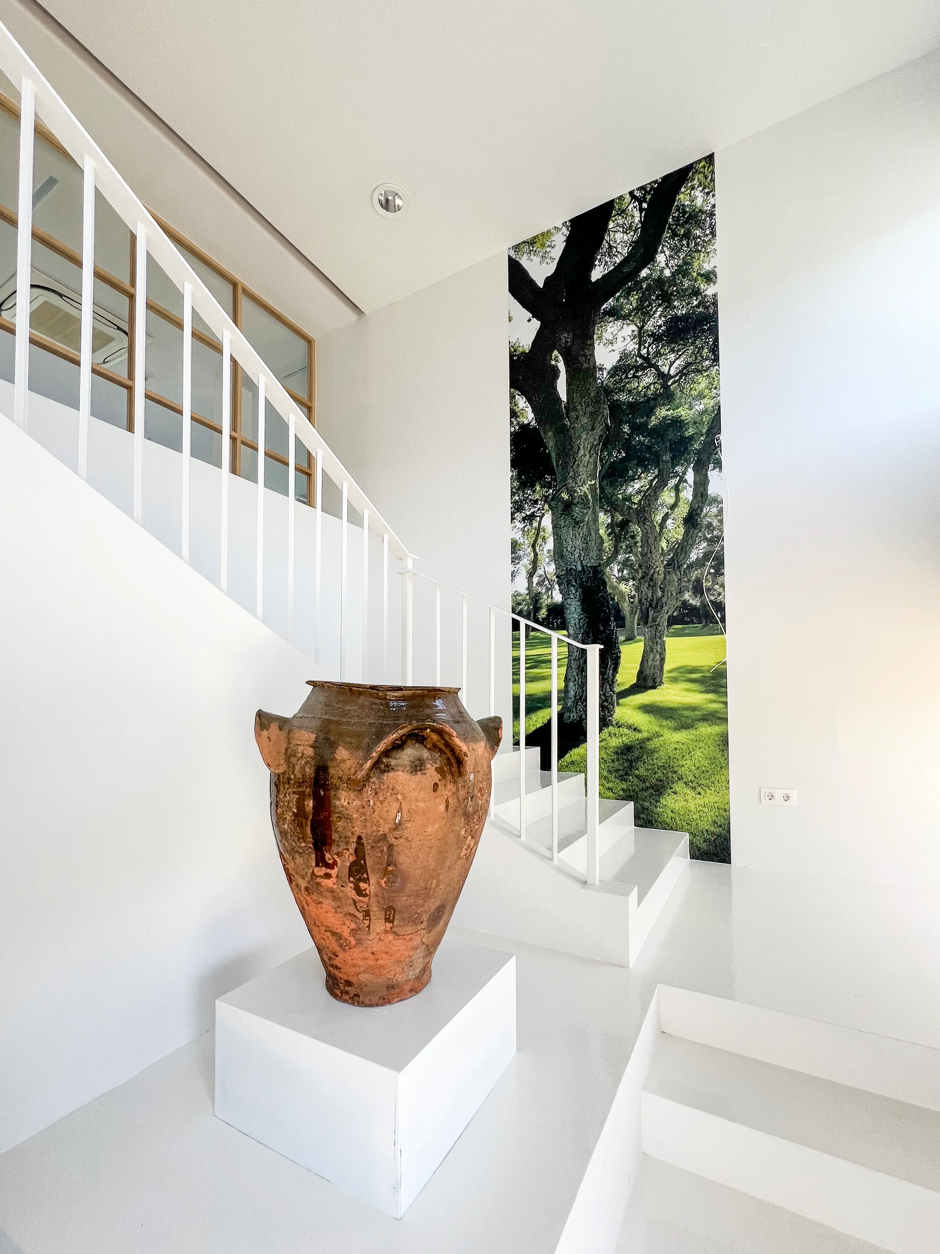 Fotografía de gran formato junto a la escalera del Real Club Valderrama